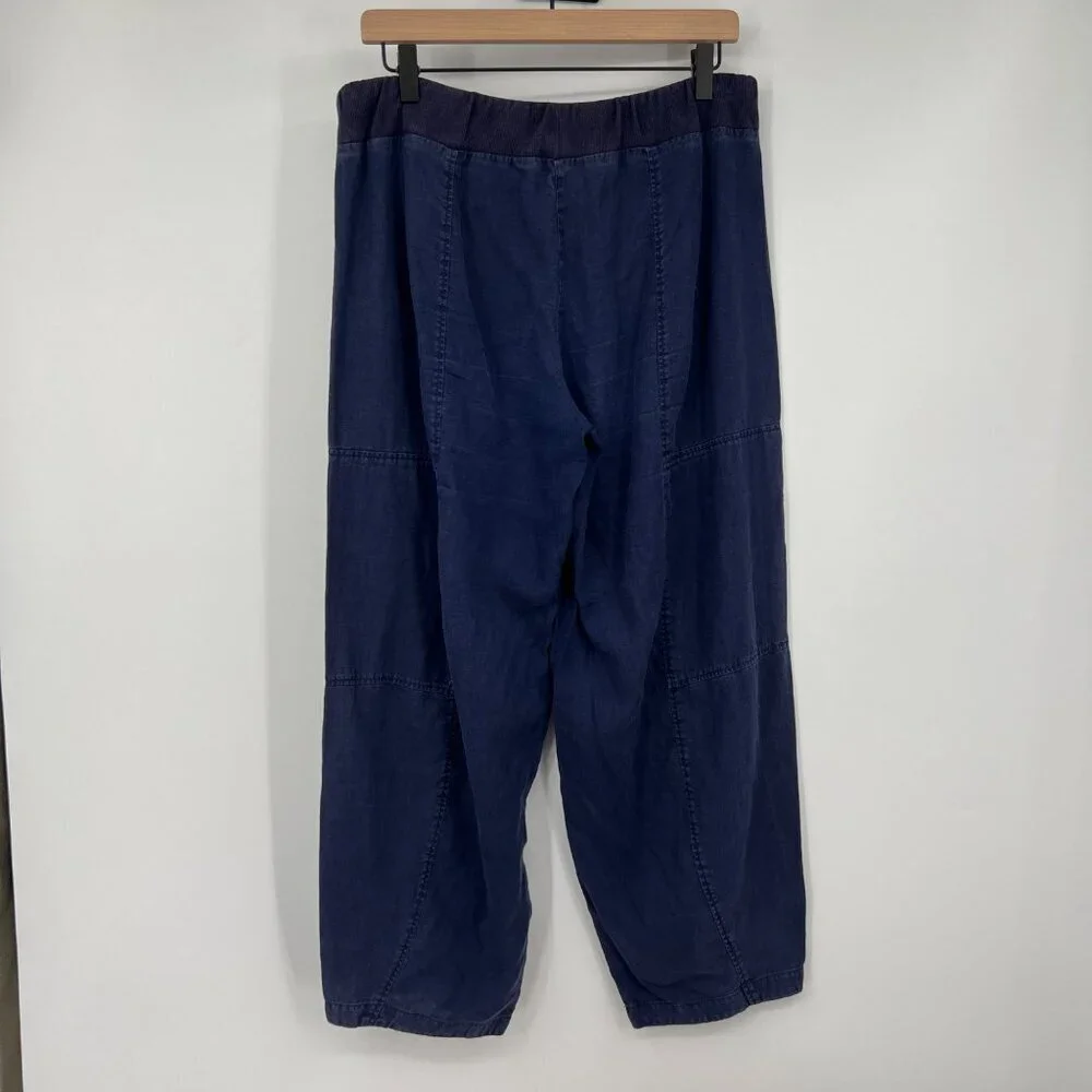 Eileen Fisher Organic cotton drawstring waist Denim Slouchy Ankle Pant Womens Si - Picture 5 of 10